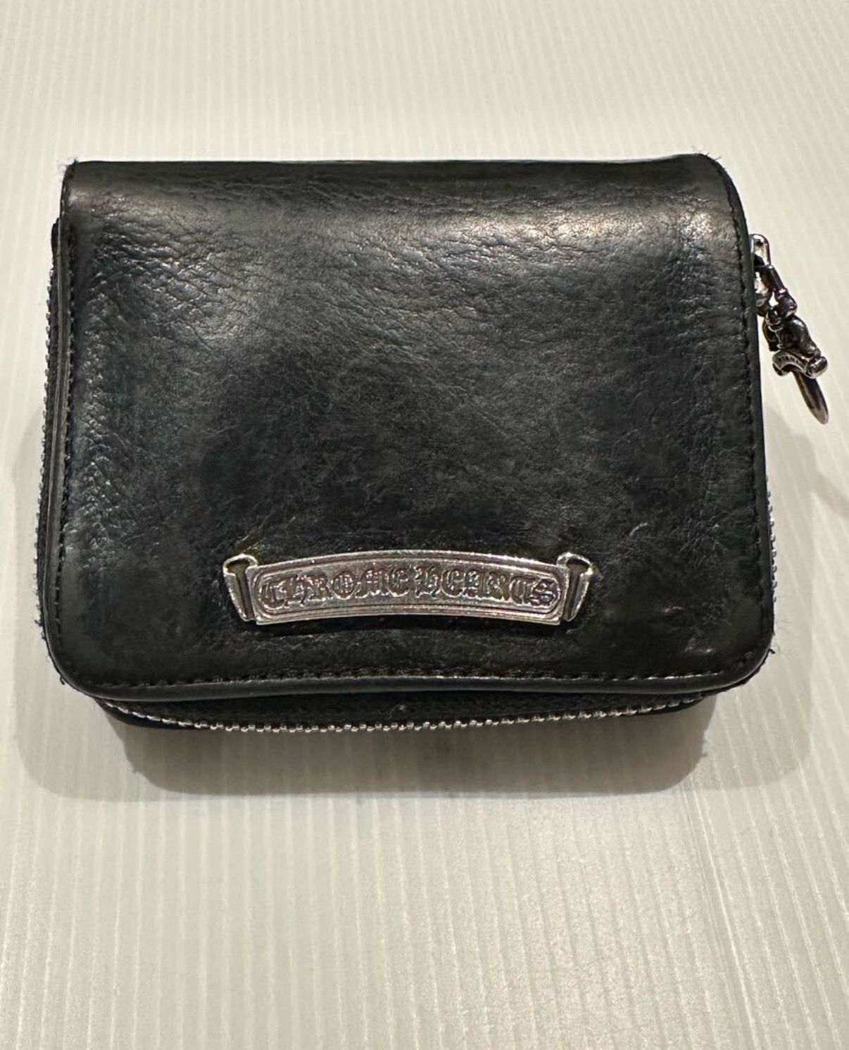 美品!インボイス原本付き!クロムハーツ スクエアジップ ウォレット 財布