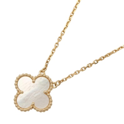 ヴァンクリーフ&アーペル Van Cleef & Arpels ヴィンテージアルハンブラ マザーオブパール ネックレス ネックレス ジュエリー K18(イエローゴールド) マザーオブパール レディース ホワイト系 / ゴールド系