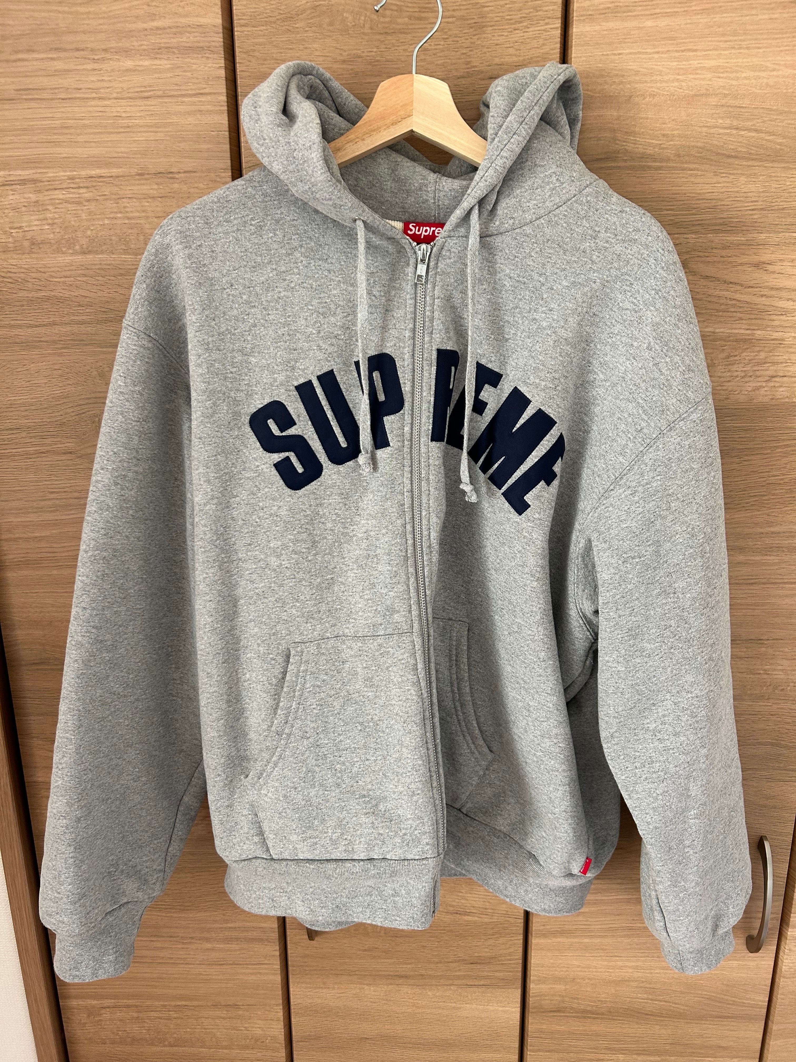 Supreme Arc Thermal Zip Up Hooded Sweatshirt "Heather Grey"