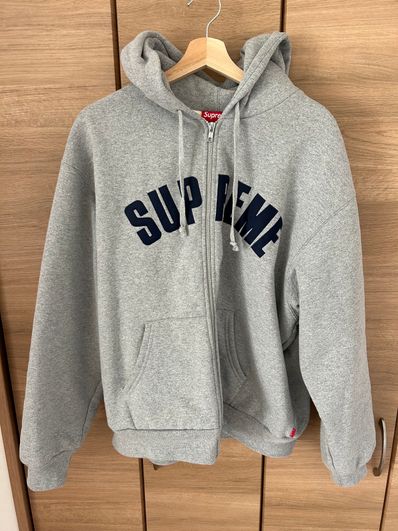 Supreme Arc Thermal Zip Up Hooded Sweatshirt "Heather Grey"