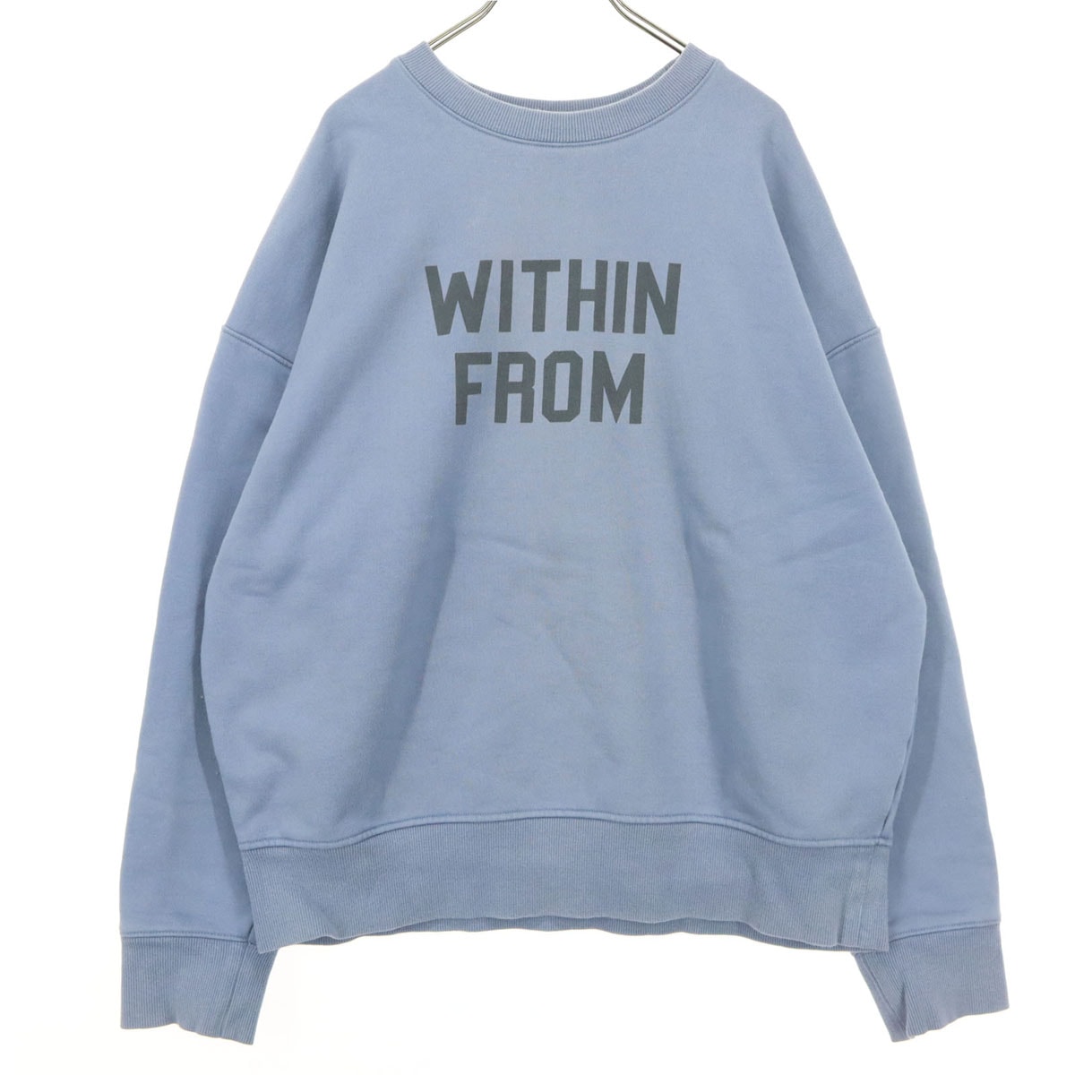 Mila Owen ミラオーウェン 裏起毛 英字 長袖 トレーナー 1 ブルー スウェット 09WCT225078