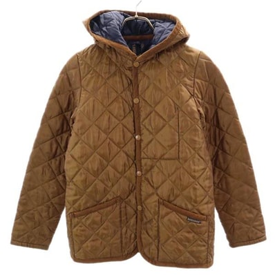 LAVENHAM ラベンハム 英国製 キルティングジャケット 36 ブラウン系 フード