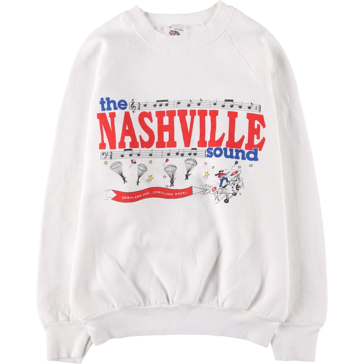 古着 90年代 フルーツオブザルーム FRUIT OF THE LOOM プリントスウェットシャツ トレーナー USA製 メンズM相当 ヴィンテージ/eaa582200