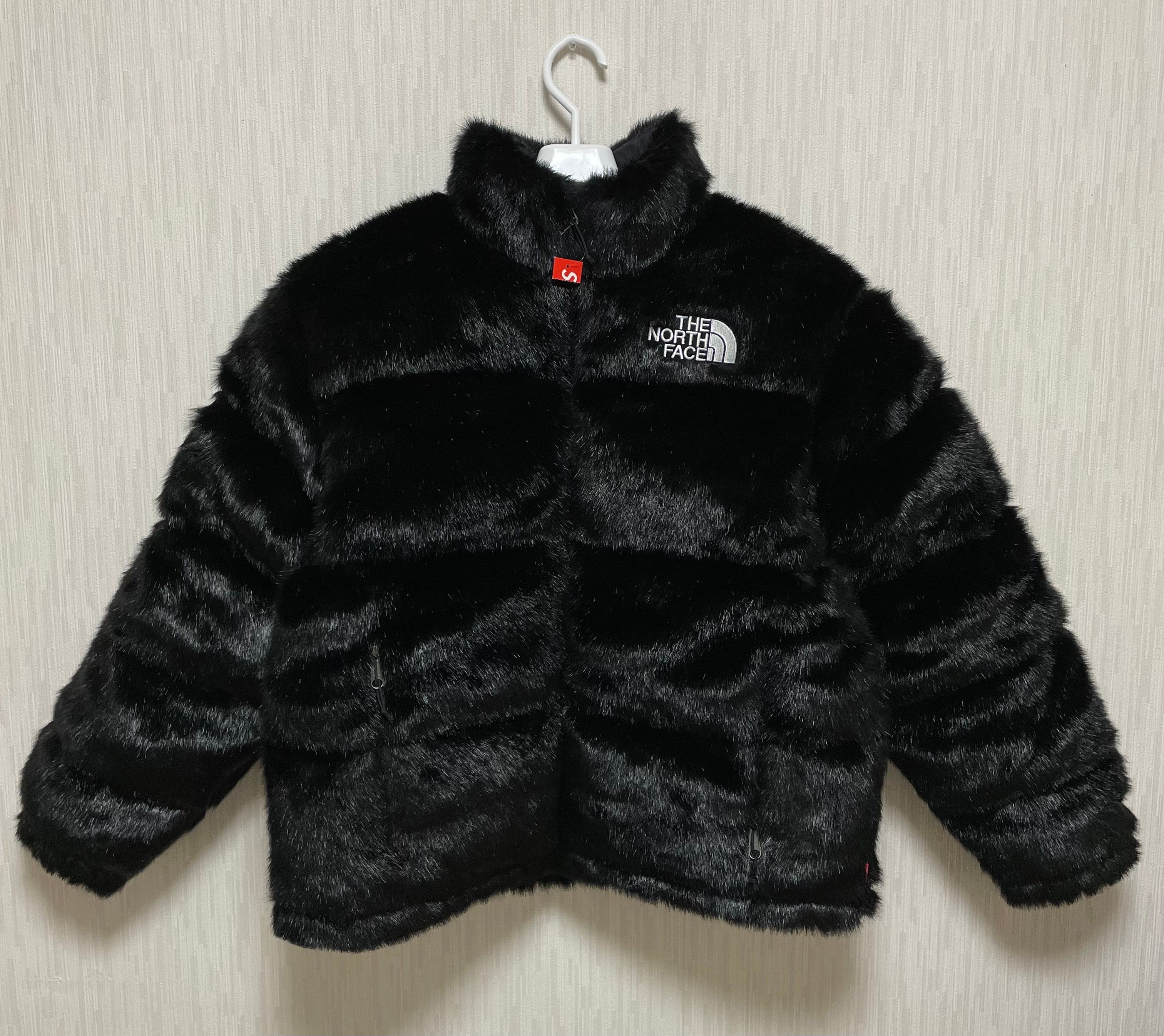 Supreme x The North Face Faux Fur Nuptse Jacket "Black"