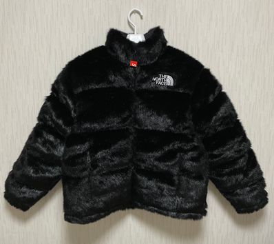 Supreme x The North Face Faux Fur Nuptse Jacket "Black"