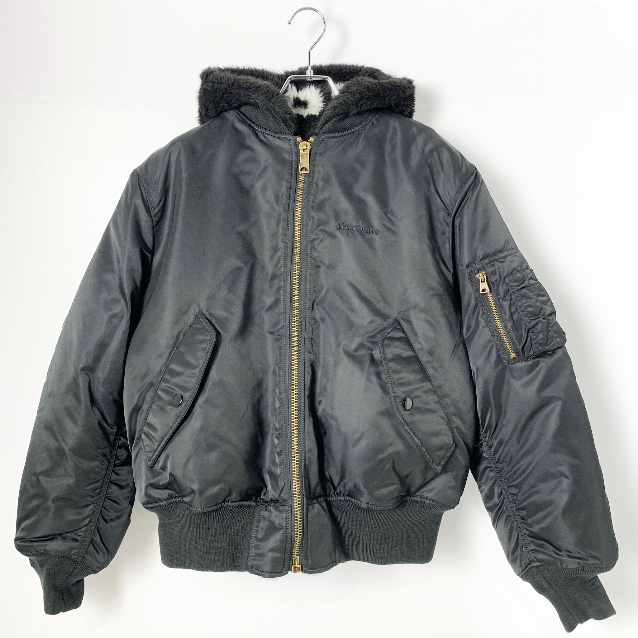Supreme Faux Fur Reversible MA-1 "Black"