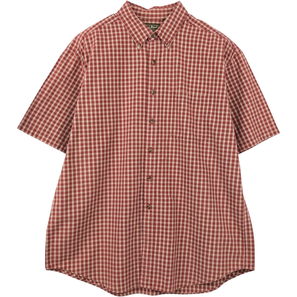 古着 90年代 エルエルビーン L.L.Bean 半袖 ボタンダウン チェックシャツ メンズL相当 ヴィンテージ/eaa650659
