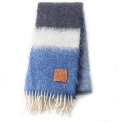 ロエベ
マフラー ネイビー ブルー グレー系 レディース