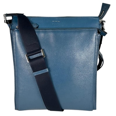 FENDI フェンディ 7VA319 ショルダーバッグ レザー ブルー レディース【中古】