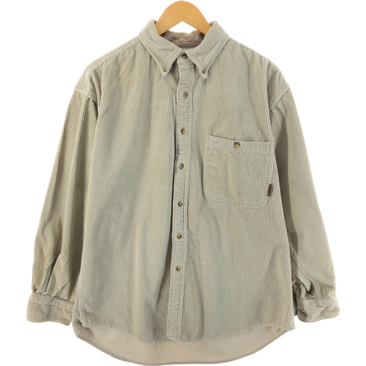 古着 ティンバーランド Timberland 太畝 長袖 ボタンダウン コーデュロイシャツ メンズL相当/eaa523243