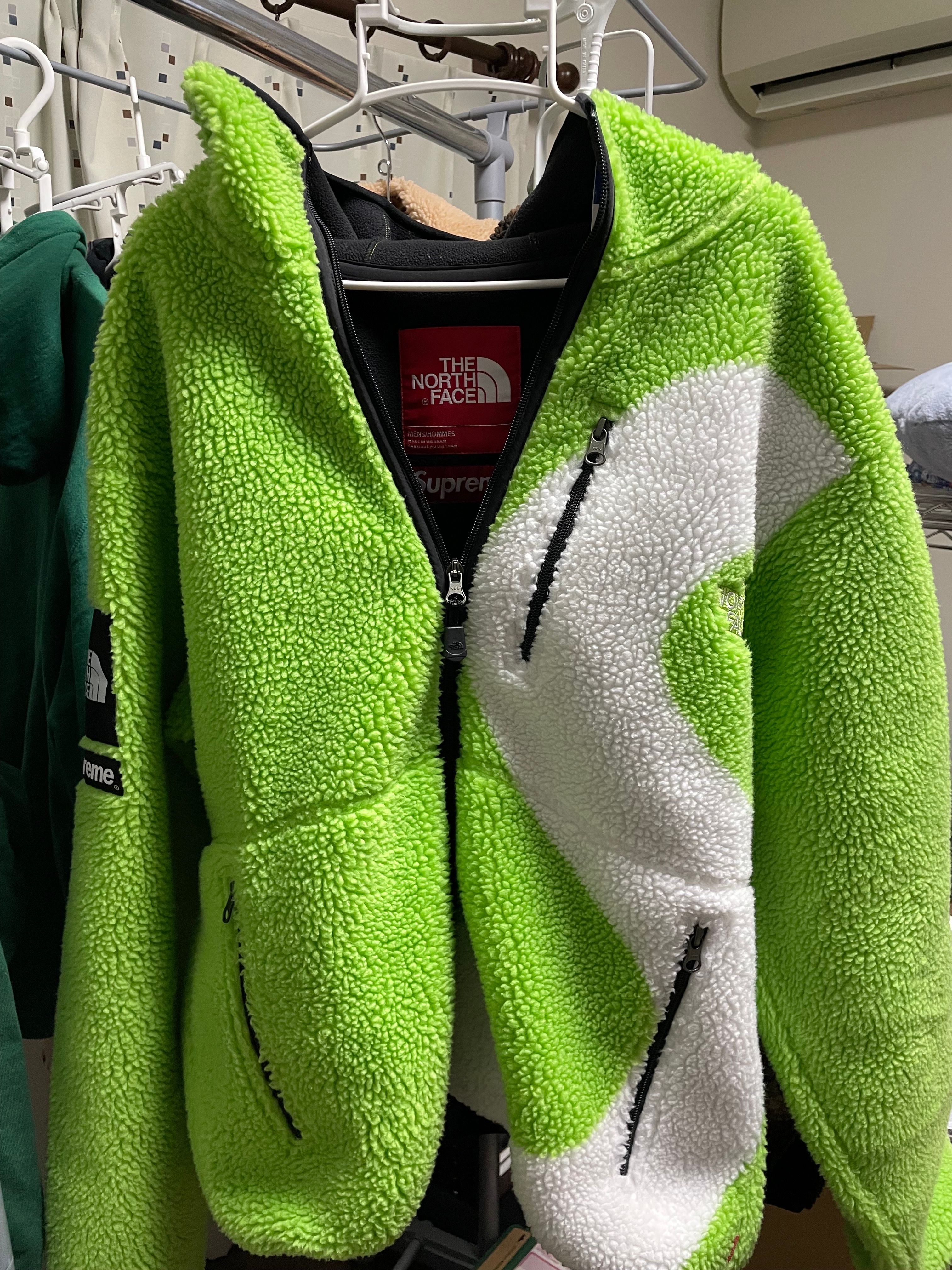 Supreme x The North Face S Logo Hooded Fleece Jacket "Green"
