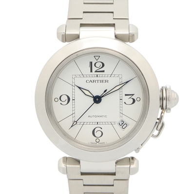 カルティエ CARTIER パシャC 腕時計 時計 ステンレススチール ボーイズ ホワイト系 W31074M7 【中古】