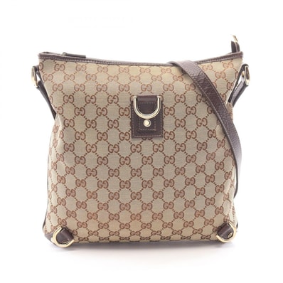 グッチ GUCCI アビー GGキャンバス ショルダーバッグ バッグ キャンバス レザー レディース ベージュ系 / ブラウン系 131326 【中古】