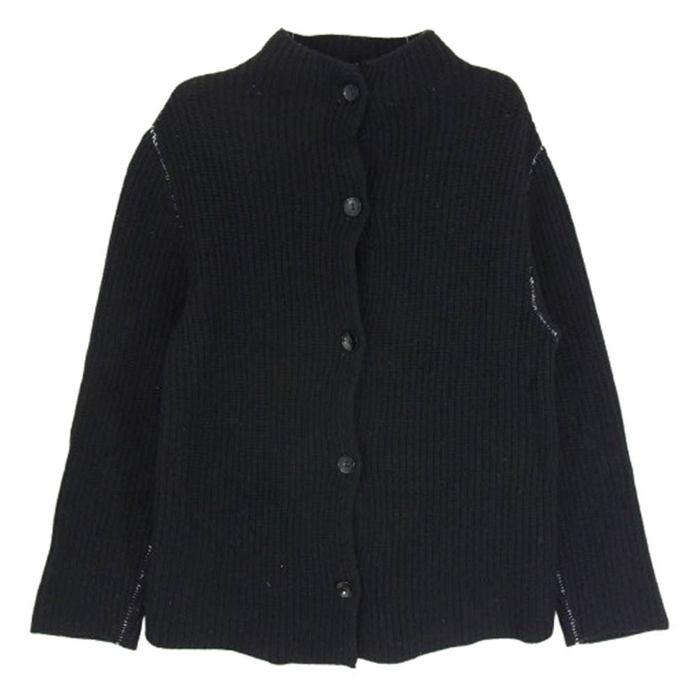 MAISON MARGIELA メゾンマルジェラ カーディガン MM6  TIGHT FIT タイト フィット ウール ニット ボタン カーディガン ブラック系 サイズ表記無【中古】