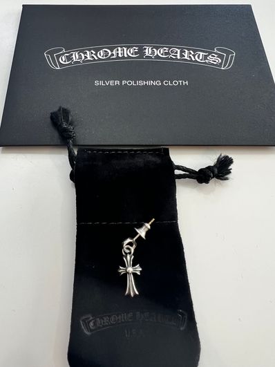 Chrome Hearts CH Cross Baby Fat Earrings "Silver"