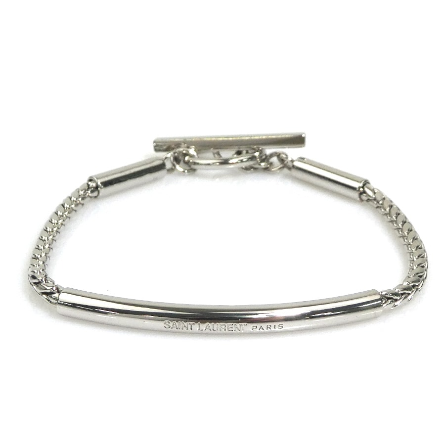 サンローラン SAINT LAURENT ブレスレット メタル シルバー ユニセックス【中古】 h32566a