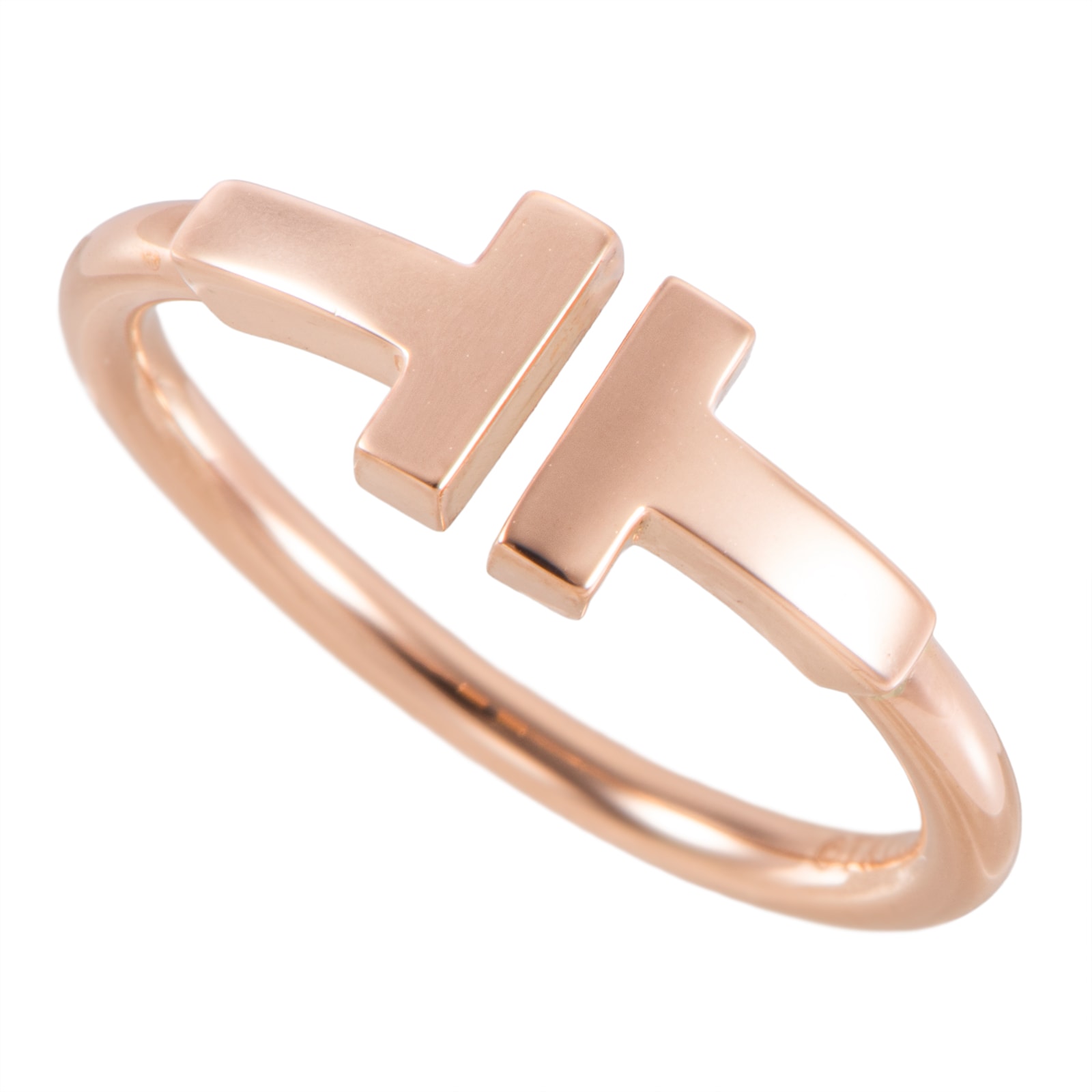 TIFFANY&Co. ティファニー ティファニーT ワイヤー リング 指輪 10号 K18RG ピンク ゴールド【中古】