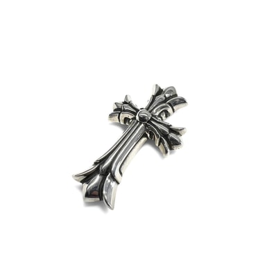 CHROME HEARTS 美品 クロムハーツ DBL CH CRS SML ダブル CHクロス スモール ペンダントトップ インボイス・袋付属 ネックレストップ チャーム クロム ABランク 中古 鑑定済 クロムアクセ