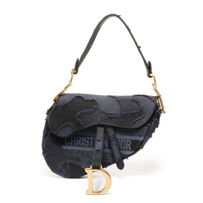 ディオール Dior サドルバッグ ジャガード ショルダーバッグ【中古】