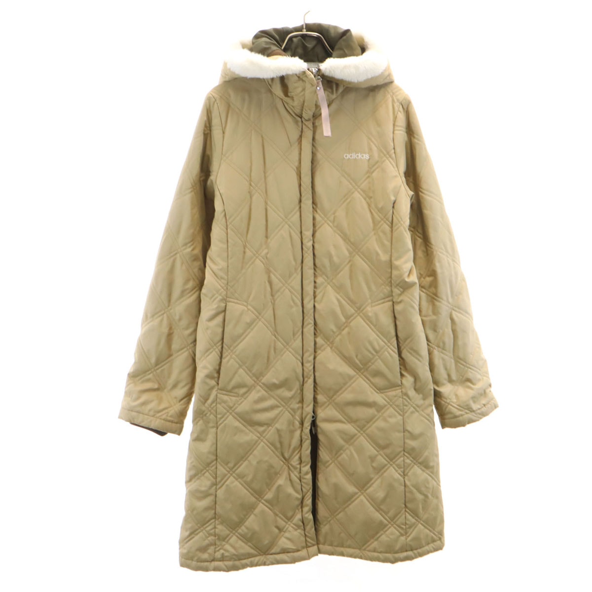 adidas アディダス キルティングコート M ベージュ系
