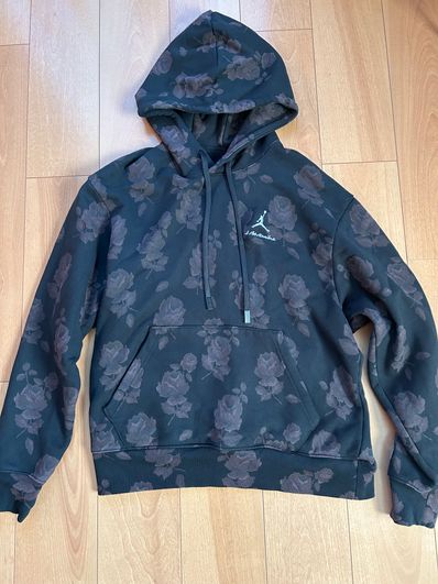 Jordan A ma maniere Allover Print Fleece Hoodie "Black"