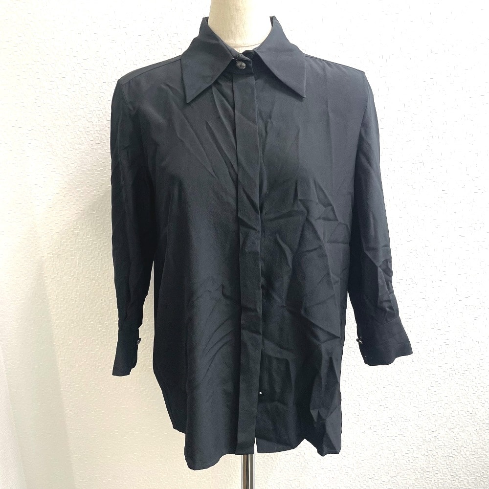 シャネル CHANEL トップス シャツ P52246 15B アパレル ブラウス 長袖シャツ シルク ブラック