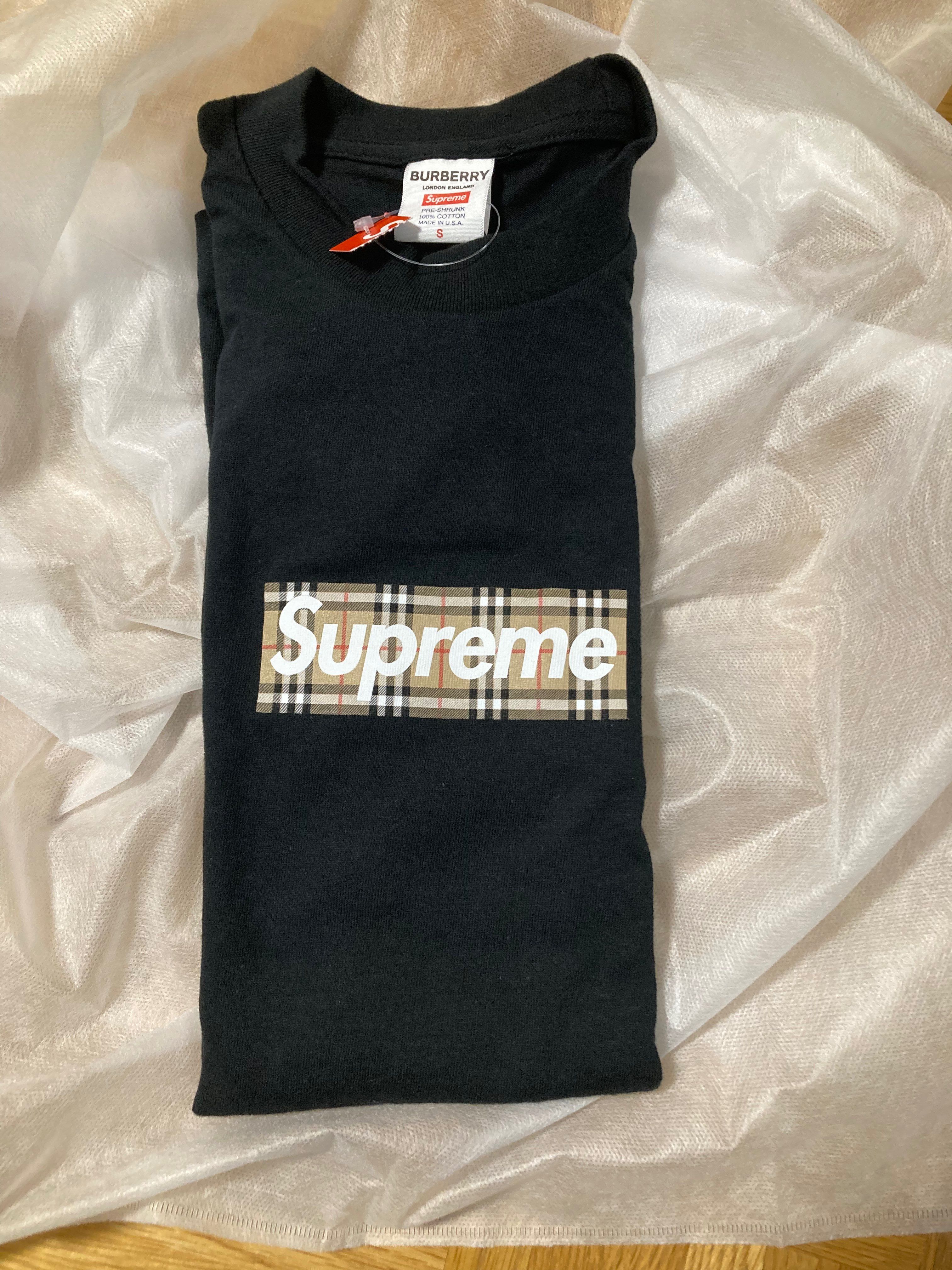 Supreme / Burberry Box Logo Tee "Black"