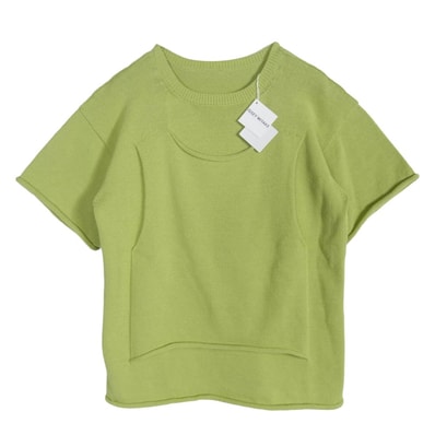 ISSEY MIYAKE イッセイミヤケ ニット 25SS IM51KN797 WEAR AND WORN ニット トップ グリーン系 2【美品】【中古】