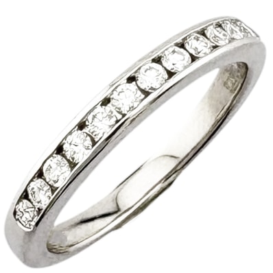 ティファニー ハーフエタニティ リング 指輪 9号 Pt950プラチナ ダイヤモンド レディース TIFFANY&Co. 中古