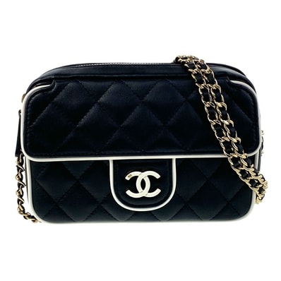 CHANEL シャネル チェーンクラッチバッグ ショルダーバッグ AP4516 ラムスキン ブラック ゴールド金具 レディース【中古】