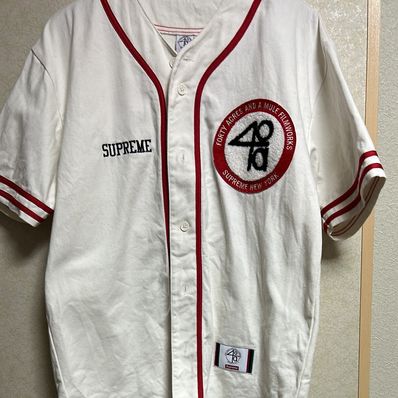 Supreme x 40 Acres Twill Baseball Jersey "Natural"