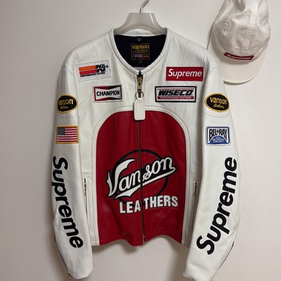 Supreme Vanson Leather Star Jacket "Black"