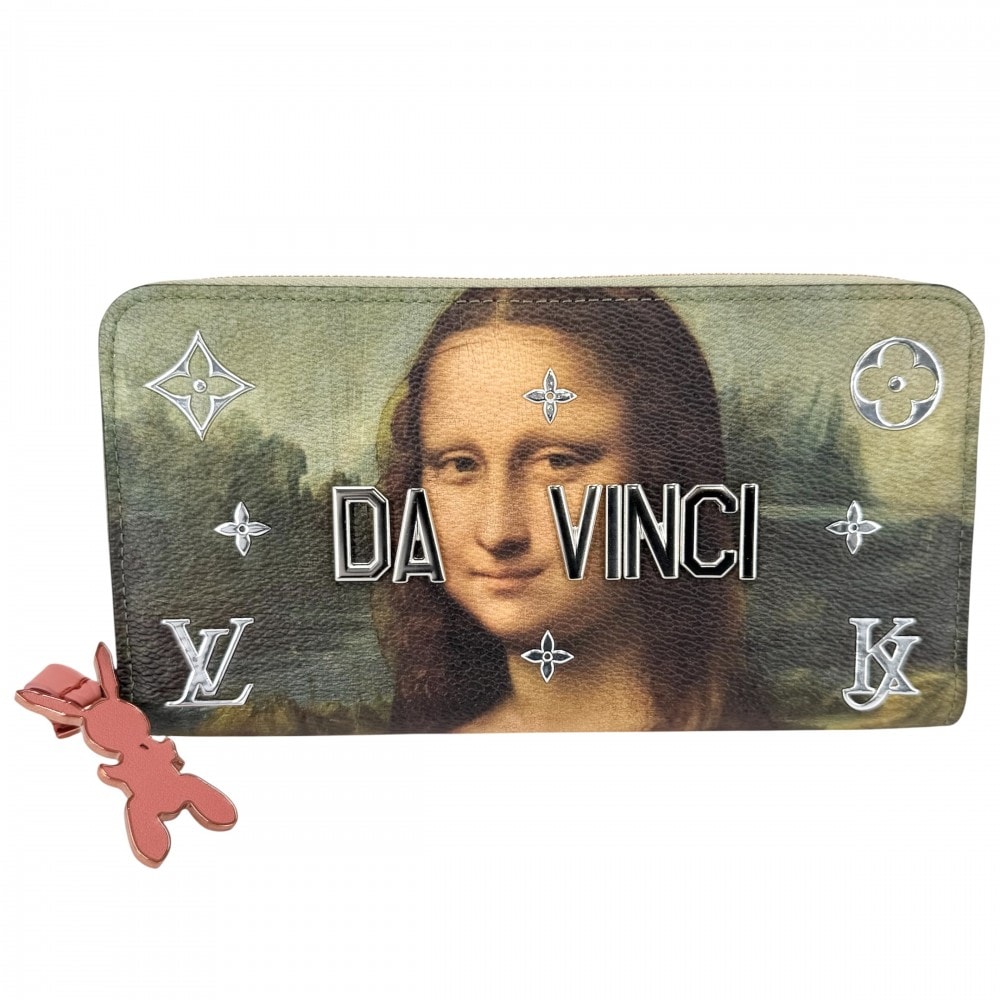 LOUIS VUITTON ルイヴィトン 長財布 マスターズコレクション ジッピーウォレット モナリザ ラウンドファスナー M64606 カーキ マルチカラー シルバー金具 レディース 美品【中古品】