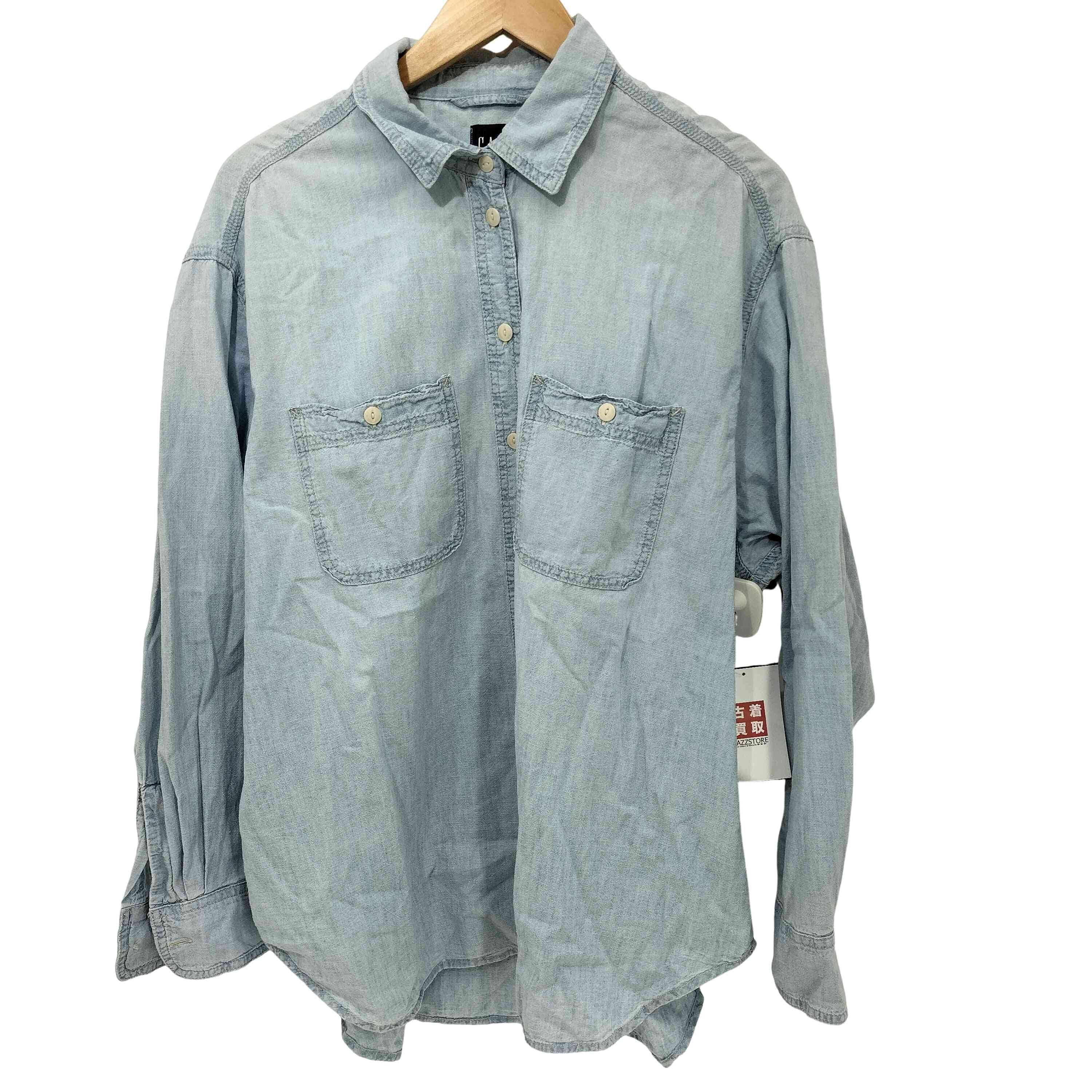 24SS ウォッシュウェル シャンブレーデニムビッグシャツ【1139664283685】