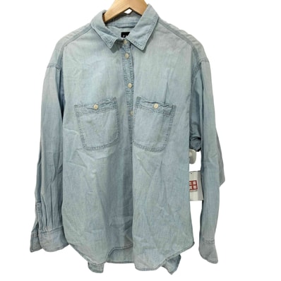 24SS ウォッシュウェル シャンブレーデニムビッグシャツ【1139664283685】