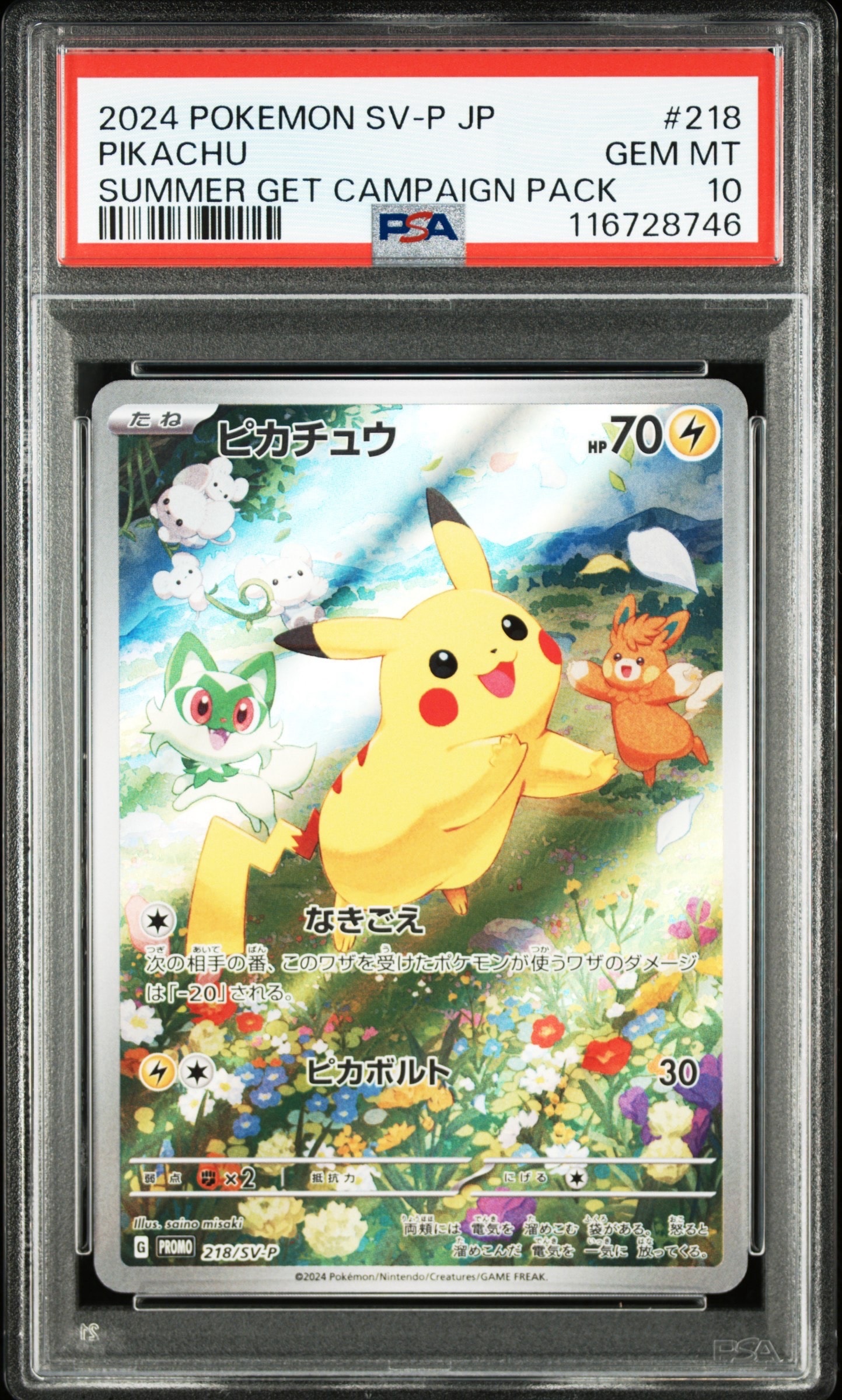 ピカチュウ P [SV-P 218](プロモカードパック「ポケカの夏がキタ!プロモカードGetキャンペーン!」)