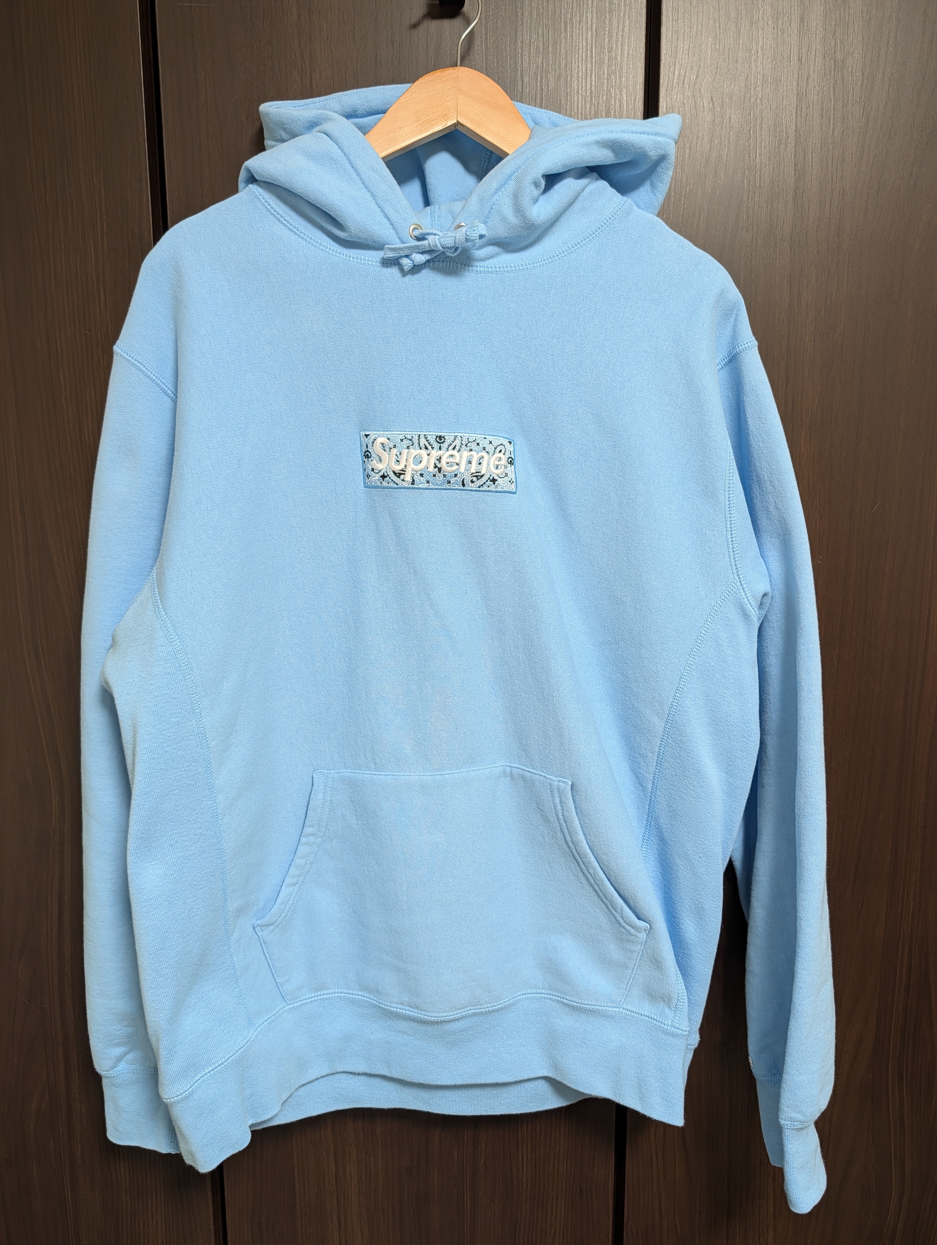 Supreme Bandana Box Logo Hooded Sweatshirt "Blue"