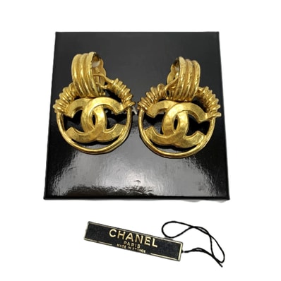 CHANEL シャネル ココマーク イヤリング ゴールド ヴィンテージ 94P A0303B ゴールド 箱有