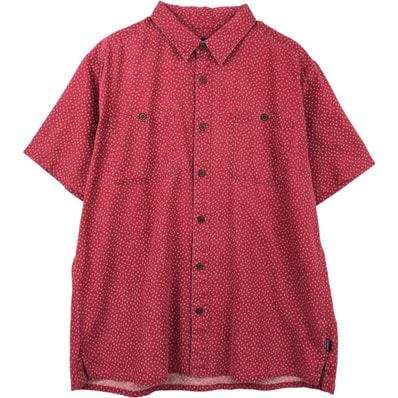 古着 パタゴニア Patagonia バックステップシャツ 53139SP17 総柄 半袖 コットン×ヘンプシャツ ボックスシャツ メンズL相当/eaa657969