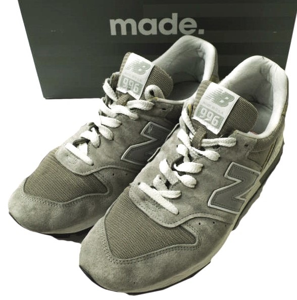 NEW BALANCE ニューバランス アメリカ製 M996 MADE IN USA M996GY US11D(29cm) GRAY スエード スニーカー シューズ g16827