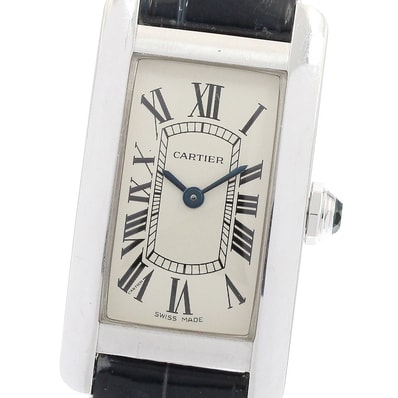 カルティエ タンクアメリカン W26019L1 レディース 【中古】