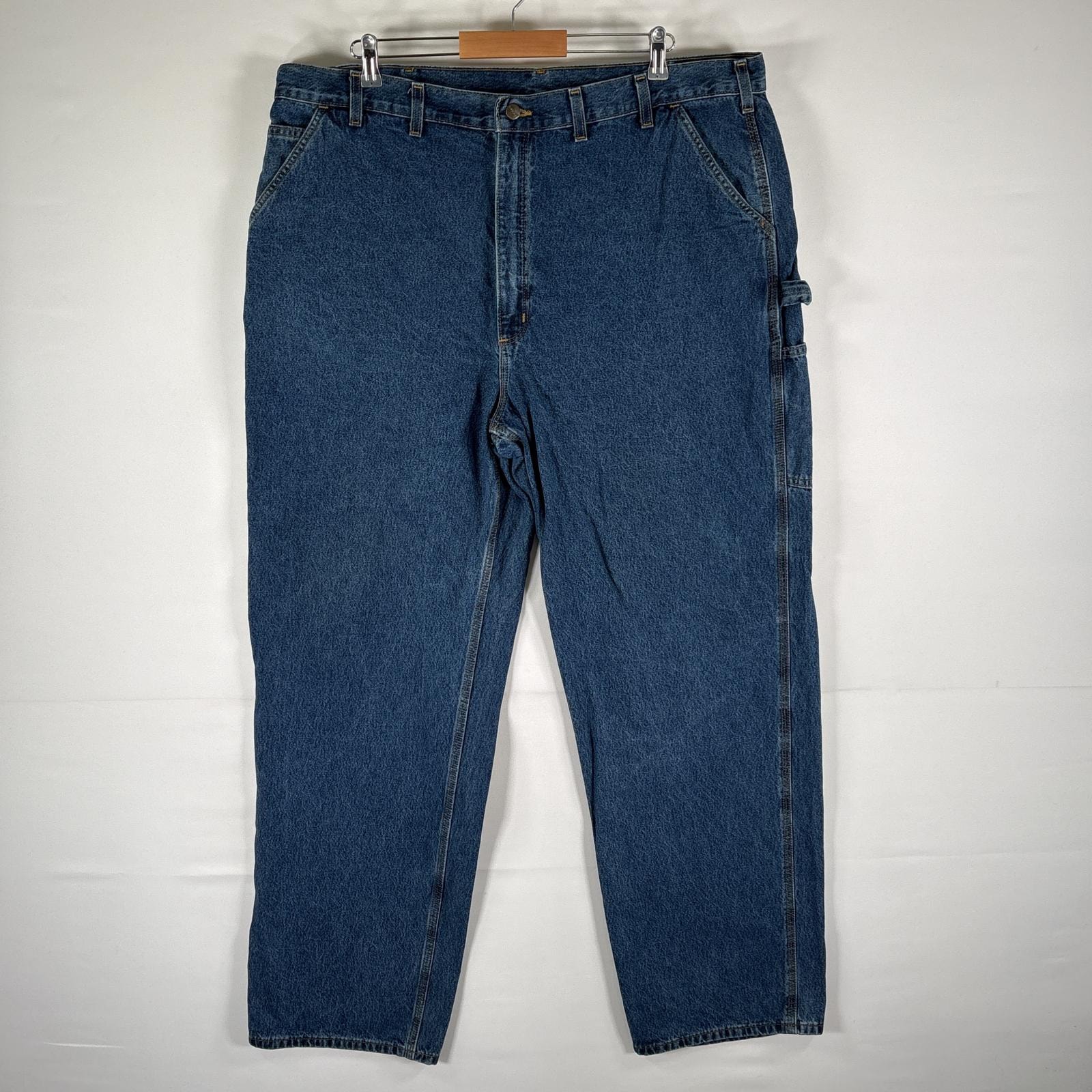 古着 カーハート Carhartt デニムパンツ ペインターパンツ ワーク ジーンズ ジーパン 大きいサイズ w44 L34  ブルー メンズ