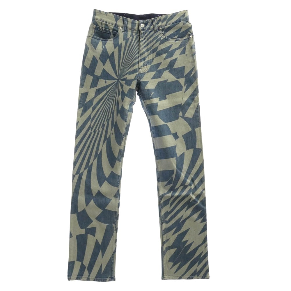 Stella McCartney ステラマッカートニー デニムパンツ ED CURTIS 幾何学模様 総柄 デニムパンツ ブルー系 M【美品】【中古】