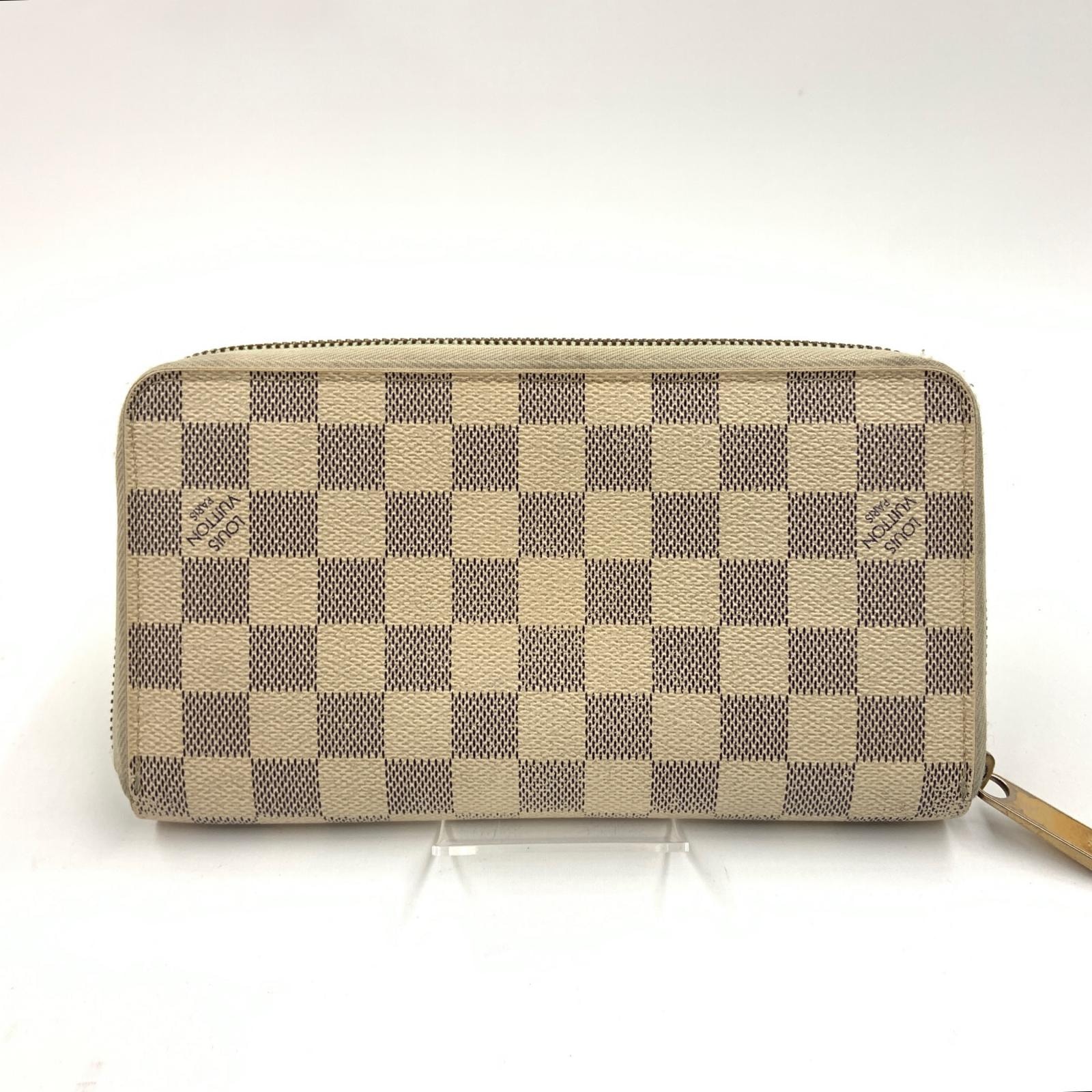 LOUIS VUITTON ルイヴィトン ダミエ アズール ジッピー オーガナイザー ラウンドファスナー長財布 N60012 ホワイト