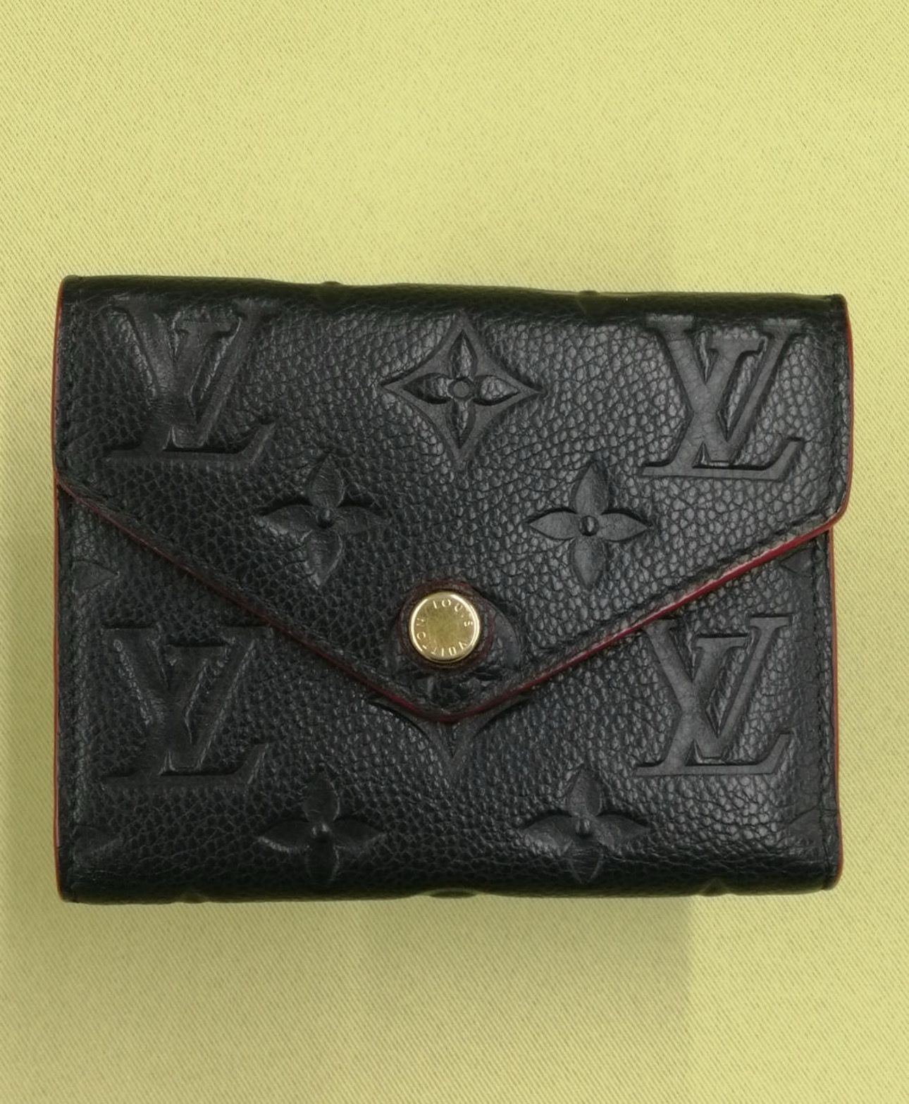 Louis Vuitton Victorine Wallet Monogram Empreinte "Marine Rouge"