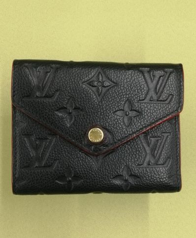 Louis Vuitton Victorine Wallet Monogram Empreinte "Marine Rouge"