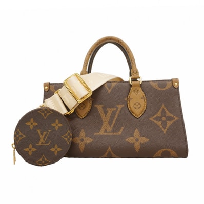 ★SALE【6db1004】ルイヴィトン ハンドバッグ モノグラム・ジャイアント リバース オンザゴーEW M46653 ブラウン 2wayバッグ.【中古】レディース