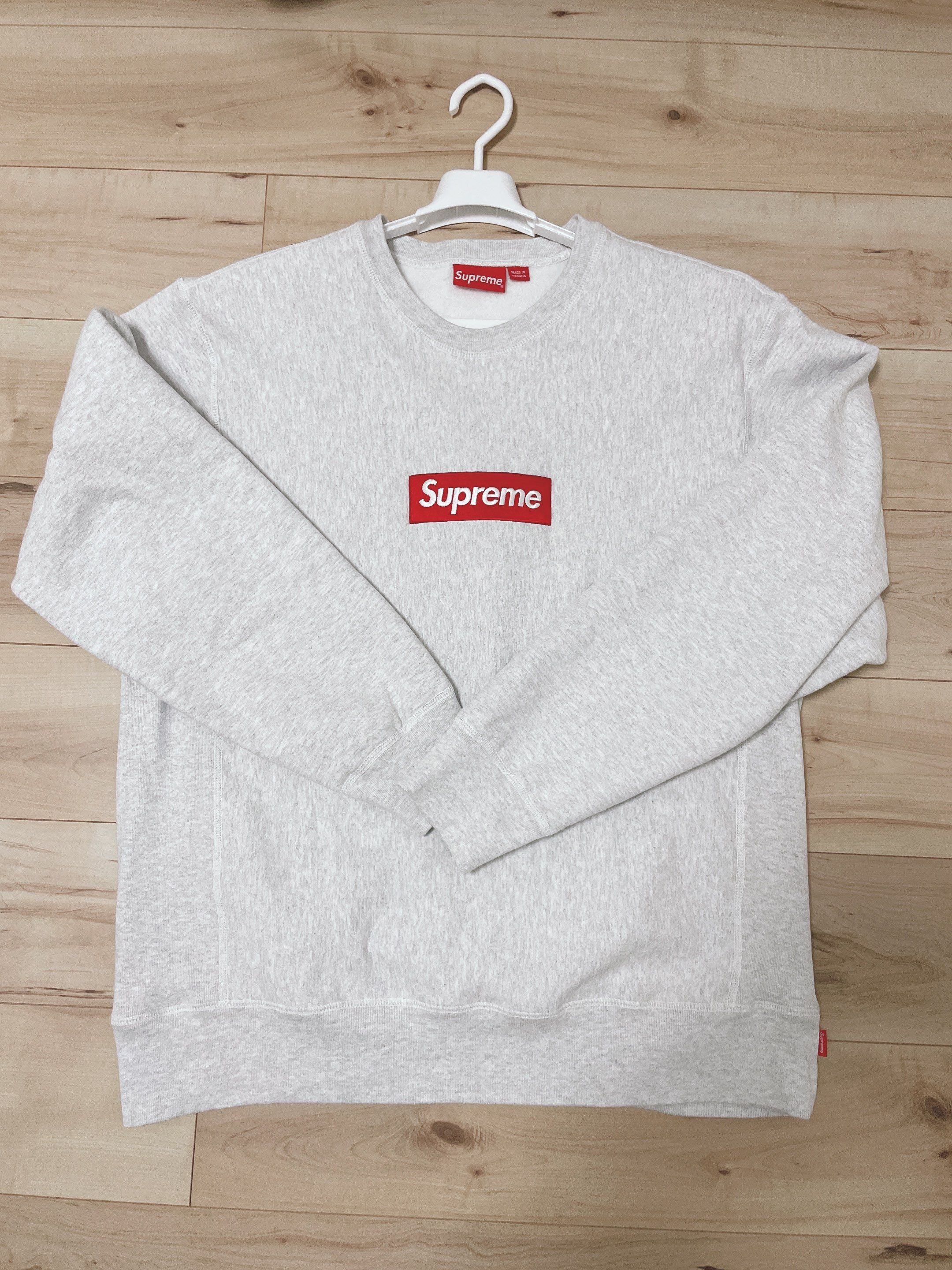 Supreme Box Logo Crewneck Sweatshirt "Ash Grey" (18FW)