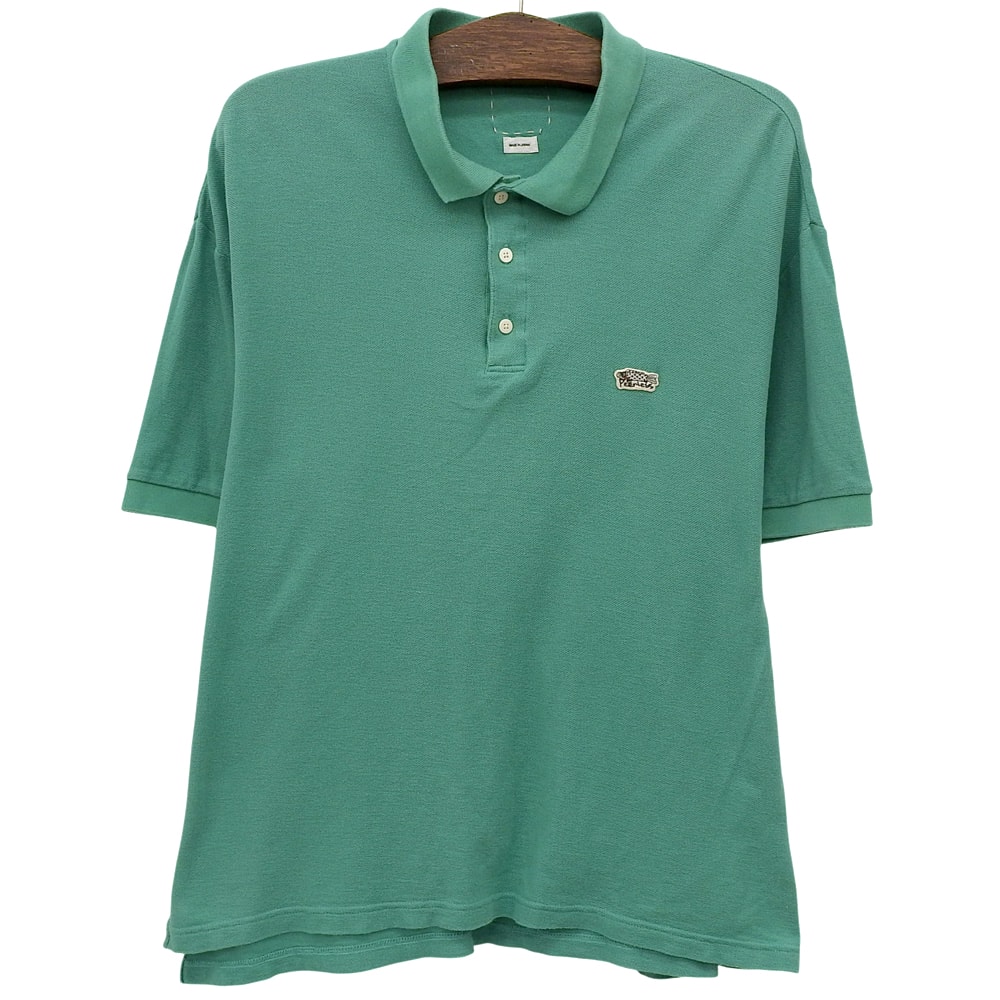 ビズビム 美品 ULTIMATE JUMBO WELLER S/S シーアイランドコットン 鹿の子 ポロシャツ メンズ グリーン 3 0125105010002 25SS 3