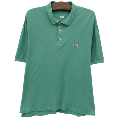 ビズビム 美品 ULTIMATE JUMBO WELLER S/S シーアイランドコットン 鹿の子 ポロシャツ メンズ グリーン 3 0125105010002 25SS 3